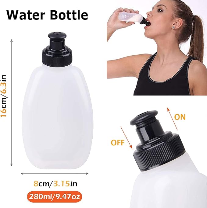 Waterproof Running Belt Water Bottle Waist Pack,Sport Pouch Fanny Pack for Men Women Runners Waist Bag,Hybration Workout Running Phone Holder for iPhone 15 14 13 12 11 Pro Max Xs Xr X 8 7 Plus Galaxy