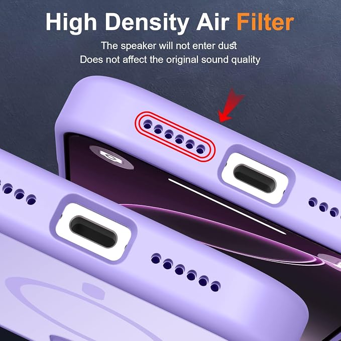 MOCCA Strong Magnetic for iPhone 16 Pro Phone Case, [Compatible with Magsafe][16FT Mil-Grade Drop Protection] Slim Thin Translucent Matte Protective Cover Case for iPhone 16 Pro Case, Light Purple