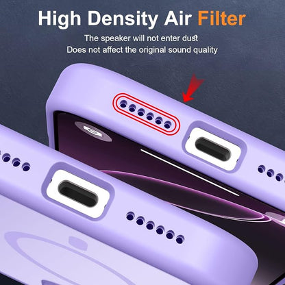 MOCCA Strong Magnetic for iPhone 16 Pro Phone Case, [Compatible with Magsafe][16FT Mil-Grade Drop Protection] Slim Thin Translucent Matte Protective Cover Case for iPhone 16 Pro Case, Light Purple