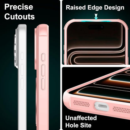 360° Magnetic Swivel Ring for iPhone 17 pro max case, Built-in Metal Stand and Ring Holder, Magsafe Compatible, Military Grade Protection, Shock and Vibration Resistant- Pink