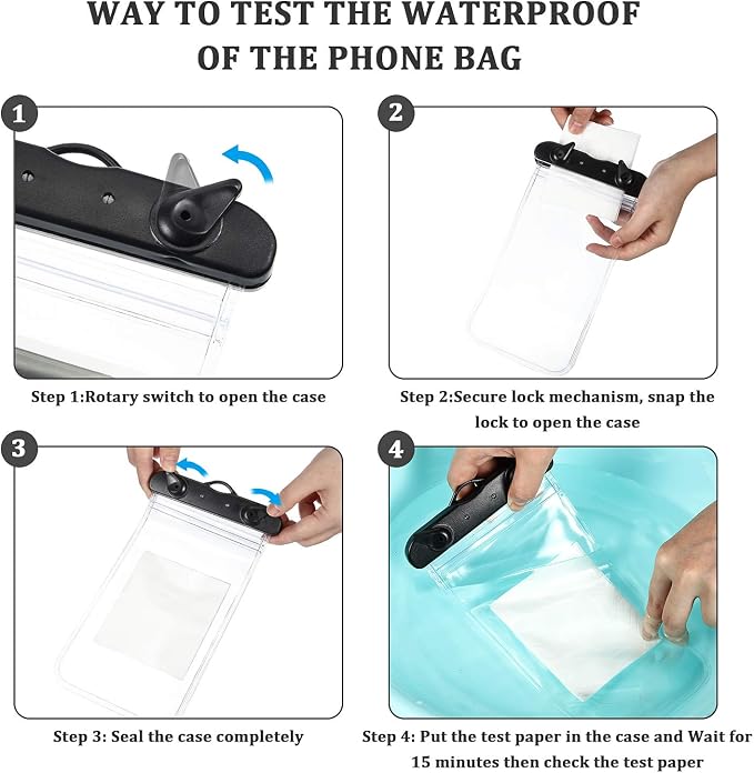 Frienda 12 Pieces Universal Waterproof Phone Pouch Underwater Case Clear Cellphone Dry Bag with Lanyard Outdoor Beach Swimming Snorkeling Bag for Smartphone up to 6.9 Inch (Multi-Color)
