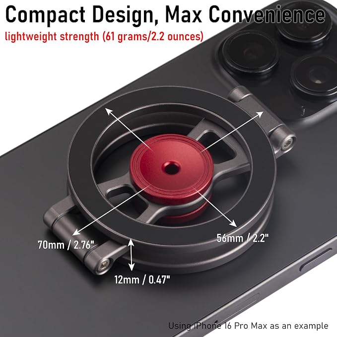 Magnetic Phone Stand & Fidget Spinner Combo– Hands-Free Holder for iPhone 12-17/MagSafe Cases – Dual Magnetic Rings, Strong Adhesion, Stress Relief Accessory for Home/Office/Travel/Gym