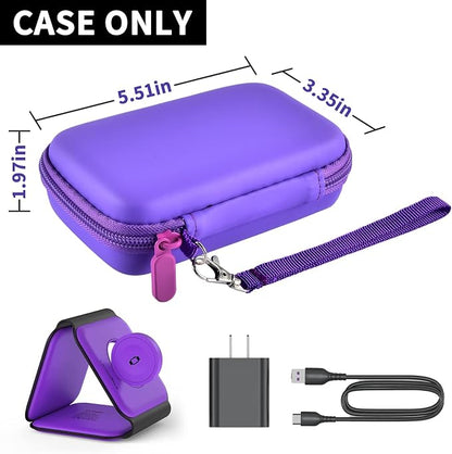 Travel Case for UCOMX for Nano/for Iseyyox/for LISEN/for RTOPS 3 in 1 Wireless Charger, Foldable Magnetic Charging Station Storage Holder Bag for Fast Charge Pad Cable and Adapter(2 Packs)