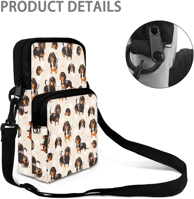 Men's Crossbody Bag, Small Cell Phone Wallet, Women's Shoulder Handbag, Travel Gym Bag
