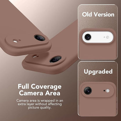 Magnetic for iPhone Air Case, Compatible with MagSafe, [Full Camera Protection][Screen Protector] Silicone Shockproof Protective Phone Case for iPhone 17 Air 6.5", Brown