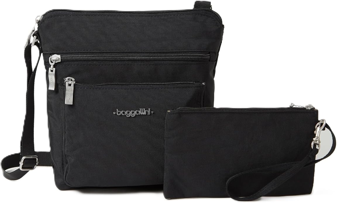 Baggallini Pocket Crossbody Bags for Women 8x8 Small Lightweight Durable Water-resistant Travel Purse W/Rfid
