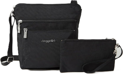 Baggallini Pocket Crossbody Bags for Women 8x8 Small Lightweight Durable Water-resistant Travel Purse W/Rfid