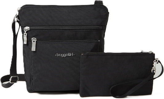 Baggallini Pocket Crossbody Bags for Women 8x8 Small Lightweight Durable Water-resistant Travel Purse W/Rfid