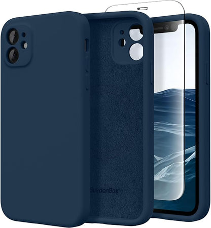 Magnetic for iPhone 11 Phone Case Silicone, Compatible with MagSafe, [Full Camera Protection][Screen Protector] Slim Shockproof Protective Case for iPhone 11 6.1", Deep Blue