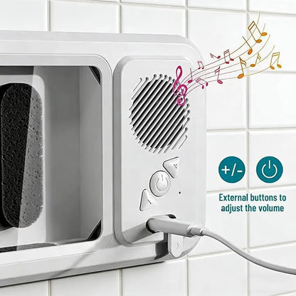 2026 Waterproof Phone Holder for Shower with Bluetooth Speaker,360° Rotatable Mount with Volume Adjustment Button,Shower Phone Holder Waterproof for 4" - 7" Cell Phone