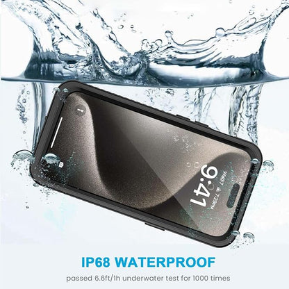 Lanhiem Magnetic for iPhone 15 Pro Max Case, Waterproof Shockproof Dustproof [Built in Screen Protector] [Compatible with MagSafe], 360 Full Body Phone Case for iPhone 15 Pro Max - 6.7” (Black)