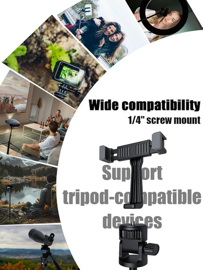 70" Selfie Stick Tripod for Gopro Action Camera, Lightweight Phone Tripod Stand with Wireless Remote & Phone Holder, Compatible with iPhone, GoPro, DJI, Insta360