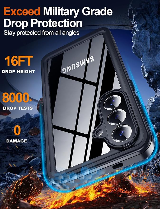 MOZOTER Designed for Samsung Galaxy S26 Case Waterproof, Military Shockproof Full Body Cover with Built-in Screen & Lens Protector, IP68 Underwater Protection for S26 6.3" Green
