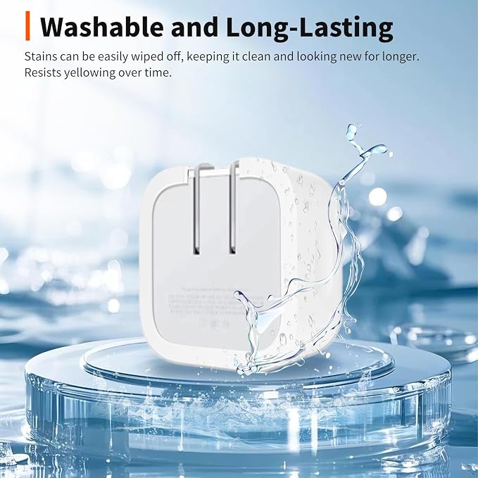Case for Apple 35W Power Adapter – Soft Silicone Protective Cover for Dynamic Charger,Shockproof Dustproof Charging Block Protector Sleeve[White]
