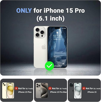 jaroco Magnetic for iPhone 15 Pro Case, [Compatible with MagSafe][Military Grade Drop Protection][Heavy Duty Protection][Non-Slip][Shockproof] 2-Layer Durable Bumper Phone Case 6.1''-Deep Blue