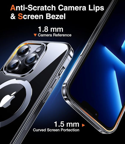 Chicfun 3-in-1 [Magnetic+Kickstand+Ring Holder] for iPhone 14 Pro Max Case Stand Ring Holder Compatible with MagSafe, Military Shockproof Protective iPhone 14 Pro Max Phone Case Kickstand Cover