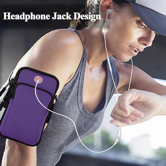 Phone Holder for Running Armband,Cell Phone Crossbody Bags for Women Kids,iPhone 11 12 13 14 15 16e 16 17 Pro Max Xs Xr X Plus Mini Galaxy Ultra S26 S24 Note Key Pouch Workout Sports Arm Band