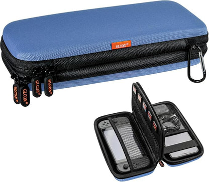 Hard Shell Carrying Case, Electronics Organizer Travel Case | Double-Layer ,Portable Tech Zipper Pouch for Charger, Phone, Power Bank, External Hard Drive & USB Flash Drive