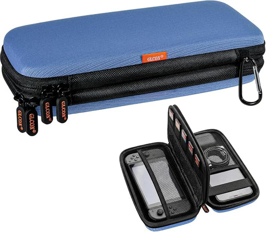 Hard Shell Carrying Case, Electronics Organizer Travel Case | Double-Layer ,Portable Tech Zipper Pouch for Charger, Phone, Power Bank, External Hard Drive & USB Flash Drive