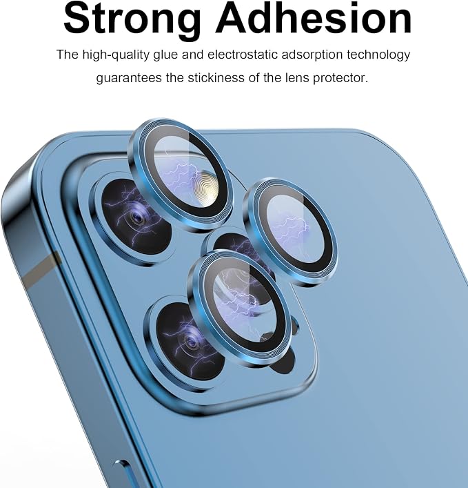 YWXTW [1 SET Camera Lens Protector Compatible with iPhone 12 Pro Max 6.7 inch, [Installation Tray] Aluminum Alloy Tempered Glass Camera Circle Cover