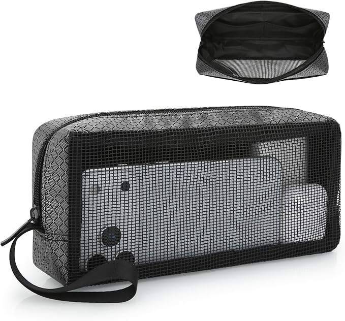 E-Tree Mesh Tech Pouch,Electronics Organizer Case Bag,Travel Accessories | portable laptop charger organizer with handle strap,for cable,cord,power bank,electric computer accessories