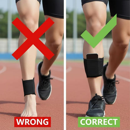 Bonuci 3 Pack Cell Phone Leg Strap Leg Phone Holder Calf Band Armband Ankle Wallet with Adjustable Non Slip Strap for Women Men Running, Walking, Equestrian, Motorcycle or Hiking