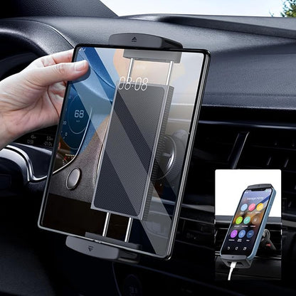 Car Phone Mount for Samsung Galaxy Z Fold 7 6 5 4 3 Accessories - Tablet Holder for Car Air Vent Handsfree, 360° Rotatable Fit for iPad Mini 6 iPad Pro iPad Air Pixel Fold and More 4-12.9" Device