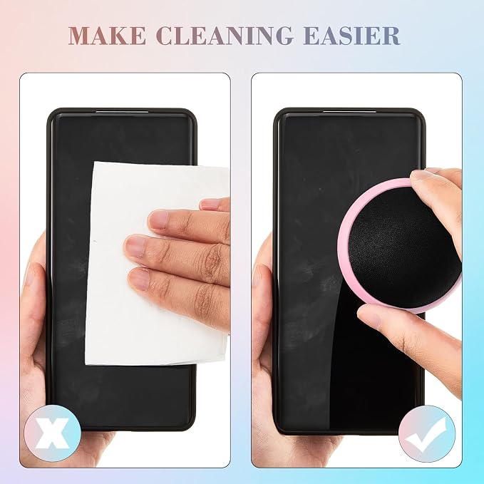 Suclain 4 Pack Touch Screen Cleaner Balls Phone Cleaning Ball Microfiber Touch Car Screen Glass Cleaner for Easter Computer Laptop Phone Monitor(Pink)