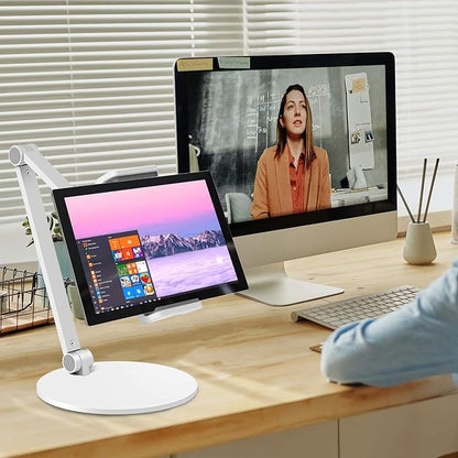iPad Stand for Desk, Surface Pro Holder, Multi-Angle Adjustable Tablet Stand Holder for 4.7''- 13'' Screen Microsoft Surface Series, iPad Series,Samsung Galaxy Tabs,Amazon Kindle Fire, Etc. (White)