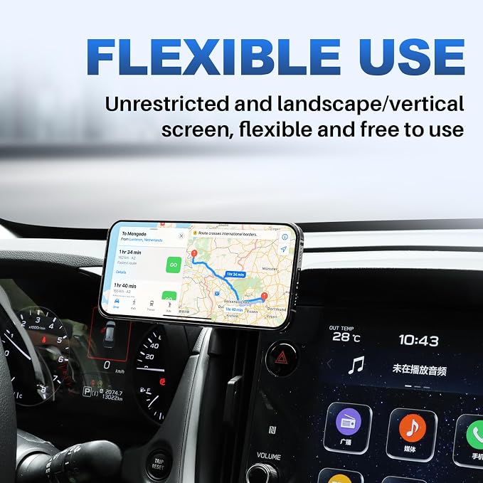 KUNGKIC for Subaru Crosstrek 2023 2024 2025 Magnetic Universal Auto Cell Phone Holder Car Cradle Rotatable Clip Cell Phone Cradle Mount Fit 3.5-5.5In Phone Interior Accessories