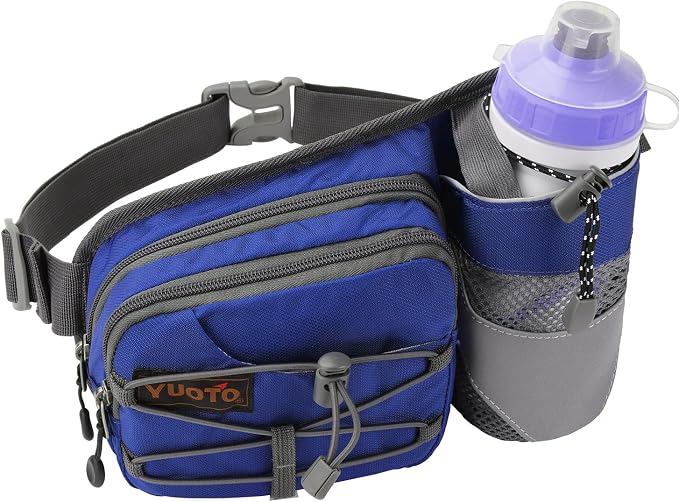 Waist Pack with Water Bottle Holder for Running Walking Hiking Fanny Pack Hydration Belt
