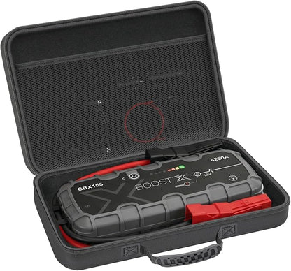 Hard Case for Boost X GBX155 / GB150 UltraSafe Car Battery Jump Starter, Portable Storage Jump Starter Box - Black (Case Only)
