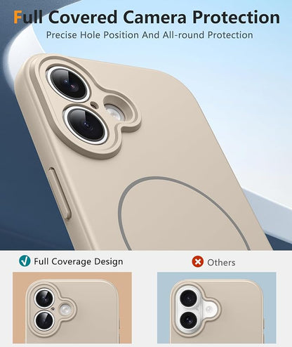 FNTCASE for iPhone 17 Case: [Compatible with Magsafe] Integrated Silicone Phone Cases with [Full Camera Protection] [Screen Protector] Military Grade Shockproof Protective Cover