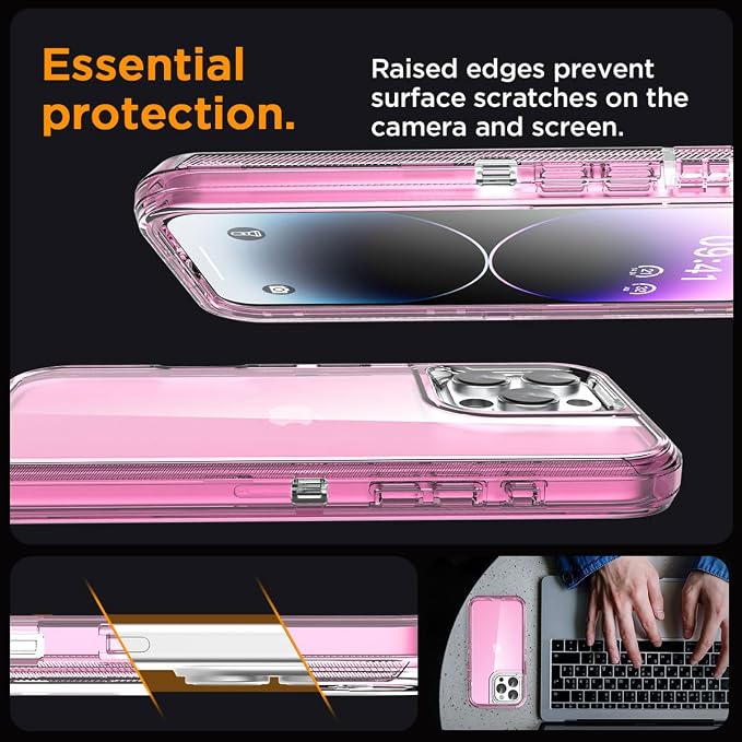 AICase for iPhone 14 Pro Max Case Clear 3 in 1 Heavy Duty Drop Protection Full Body Rugged Shockproof/Dust Proof 3-Layer Military Protective Tough Durable Cover for iPhone 14 Pro Max 6.7"_2