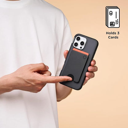 PopSockets Phone Wallet for MagSafe, Phone Card Holder without Grip, Black - Black