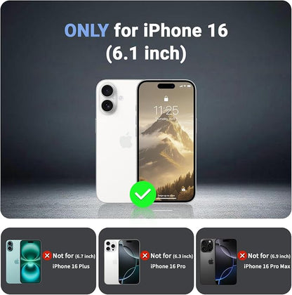 jaroco Magnetic for iPhone 16 Case, [Compatible with MagSafe][Military Grade Drop Protection][Heavy Duty Protection][Non-Slip][Shockproof] 2-Layer Durable Bumper Phone Case 6.1''-Antique White