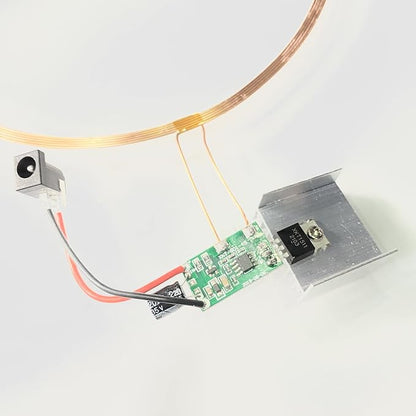 Taidacent 24V 200mm Wireless Led Coil Wireless LEDs and Inductive Induction Coil Charger Module for Creative 3D Ring Night Light (1 Transmitter Coil)