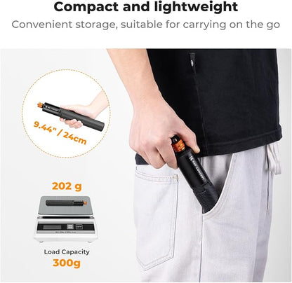 K&F CONCEPT Invisible Selfie Stick, Extension Long Pole（120cm/47.2in） Compatible with Insta360 X5/X4/X3 GoPro Hero 13/12/11 DJI OSMO 360 Pocket 3, 1/4" Extended Monopod with GoPro Adapter.