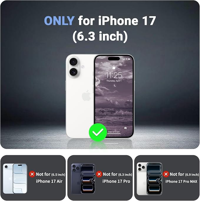 jaroco Magnetic for iPhone 17 Case, [Compatible with MagSafe][Military Grade Drop Protection][Heavy Duty Protection][Non-Slip][Shockproof] 2-Layer Durable Bumper Phone Case 6.3''-Wine Red