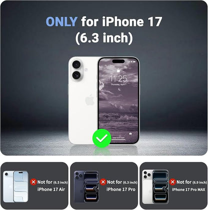 jaroco Magnetic for iPhone 17 Case, [Compatible with MagSafe][Military Grade Drop Protection][Heavy Duty Protection][Non-Slip][Shockproof] 2-Layer Durable Bumper Phone Case 6.3''-Wine Red
