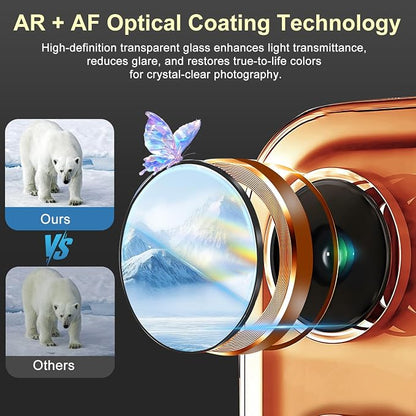 2 Pack Camera Lens Protector for iPhone 17 Pro/17 Pro Max, [AR+AF Coating] HD Clear Tempered Glass Lens Cover, 9H Hardness, Scratch Resistant, Anti-Fingerprint, Easy Installation