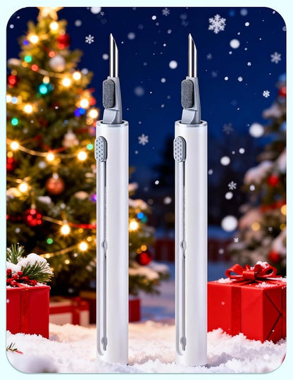 2 Pack Cleaner Kit for Airpods Pro 4 3 2 1, Multi-Function Cleaning Pen Tool with Soft Brush Flocking Sponge for Wireless Earbuds Bluetooth Headphone iPhone Electronics