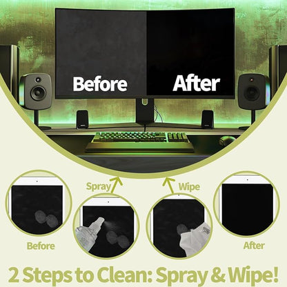 2 Pcs Car Screen Cleaner Accessories, Hatstart Electronic Touch Screens Cleaning Kit for LCD Display TV Laptop Computer Tablet PC Flat Screens, Works with iPhone iPad MacBook Pro, Yellow
