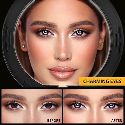 Ring Light with Stand and Phone Holder, 10'' LED Selfie Ring Light with Tripod (17''-73'') Bluetooth Remote for iPad/Tablet/Video Recording/Live Stream/Makeup/YouTube/Photography, 3 Color Modes