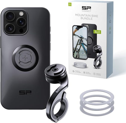 SP CONNECT Mountain Bike Bundle | SPC+ | Compatible with iPhone 16 Pro Max | Mountain Bike Phone Holder | Bike Phone Mount | Bicycle Accessories and Bike Phone Holder | Cell Phone Holder
