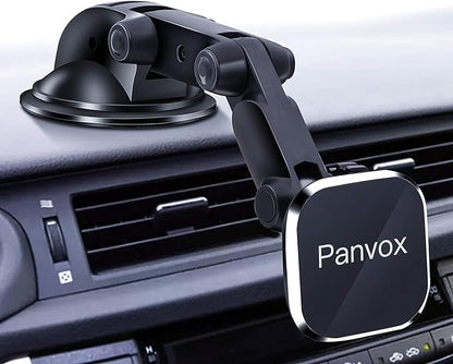 Magnetic Phone Car Mount, Universal Dashboard Windshield Car Phone Mount Holder with Upgraded 3.2" Suction Cup,8 Strong Magnets Compatible with iPhone 11 Pro X XS Max XR Galaxy Note10 S10 (B)