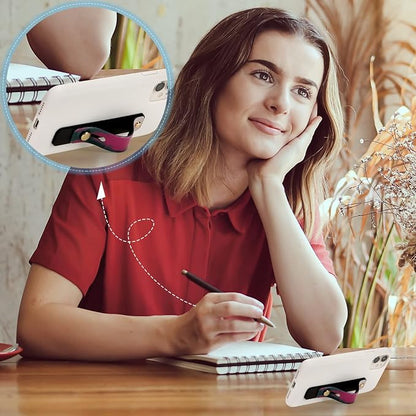 Weewooday 6 Pieces Phone Grip Holder Cell Phone Grip Strap Telescopic Finger Strap Stand Universal Finger Kickstand for Most Smartphones(Dreamy Colors)