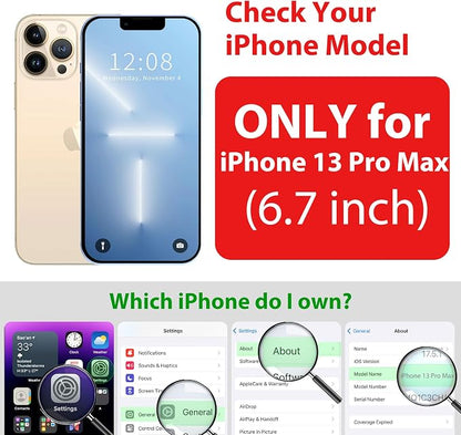 SPORTLINK for iPhone 13 Pro Max Waterproof Case - Shockproof Dustproof Phone Case with Screen Protector, Full Body Protective Case for iPhone 13 Pro Max Cover 6.7'' Black/Frosted Clear