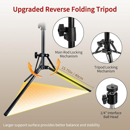 yAyusi Selfie Ring Light Tripod for iPhone, 73" Extendable Selfie Stick Phone Tripod with Light for Cell Phone, Dimmable Tripods Ring Light with Phone Holder and Stand for Video Recording/Live Stream