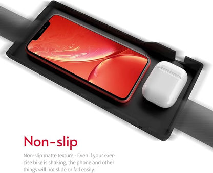 Phone Holder Compatible with Peloton Bike & Bike Plus Accessories, Original Design Cell Phone Tray, Holder for iPhone, Cellphone Mount, Fit for Most Mobile, Baby Monitor